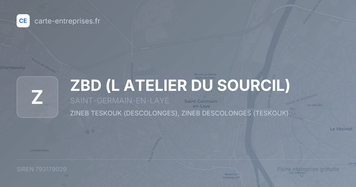 ZBD (L ATELIER DU SOURCIL) — 793179029 — fiche entreprise