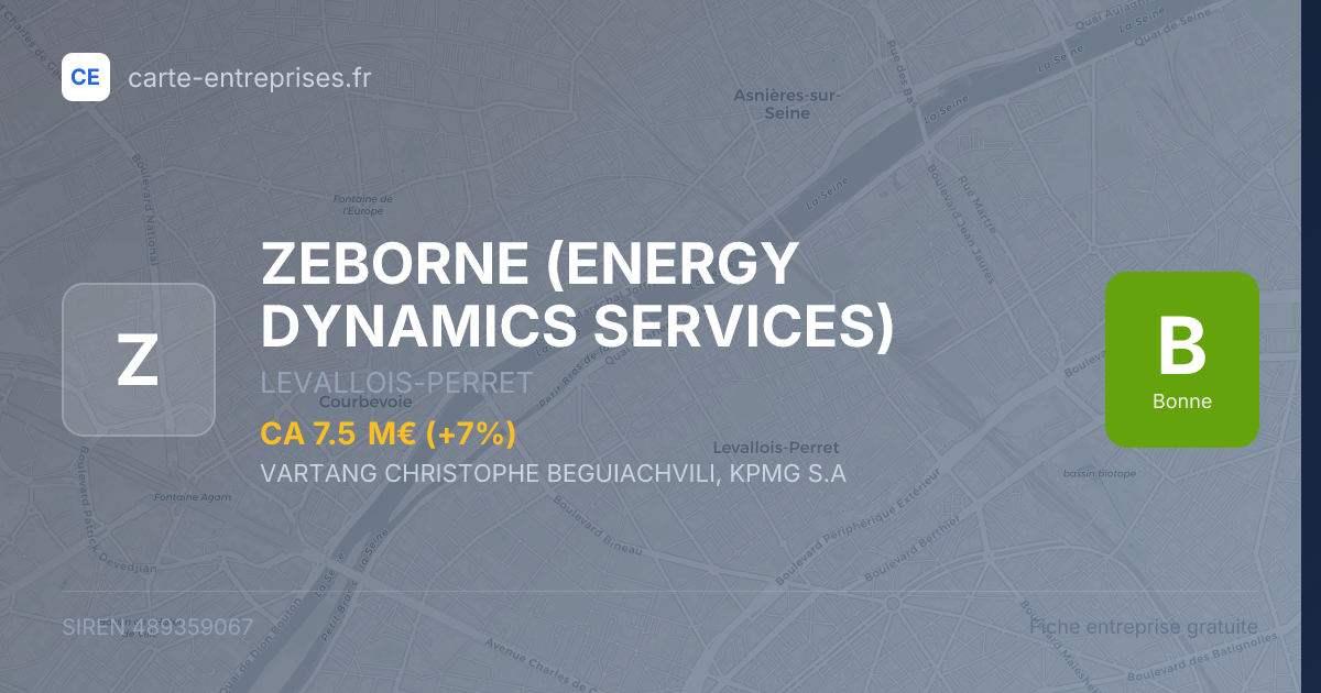 ZEBORNE (ENERGY DYNAMICS SERVICES) — 489359067 — fiche entreprise