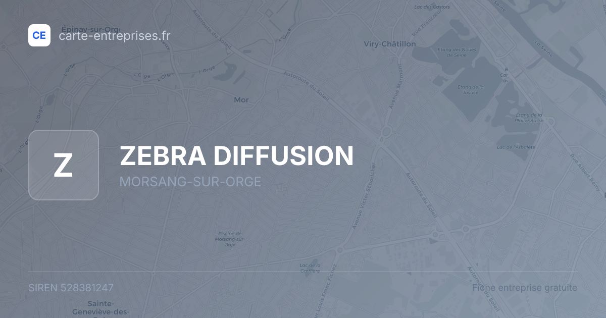 ZEBRA DIFFUSION — 528381247 — fiche entreprise