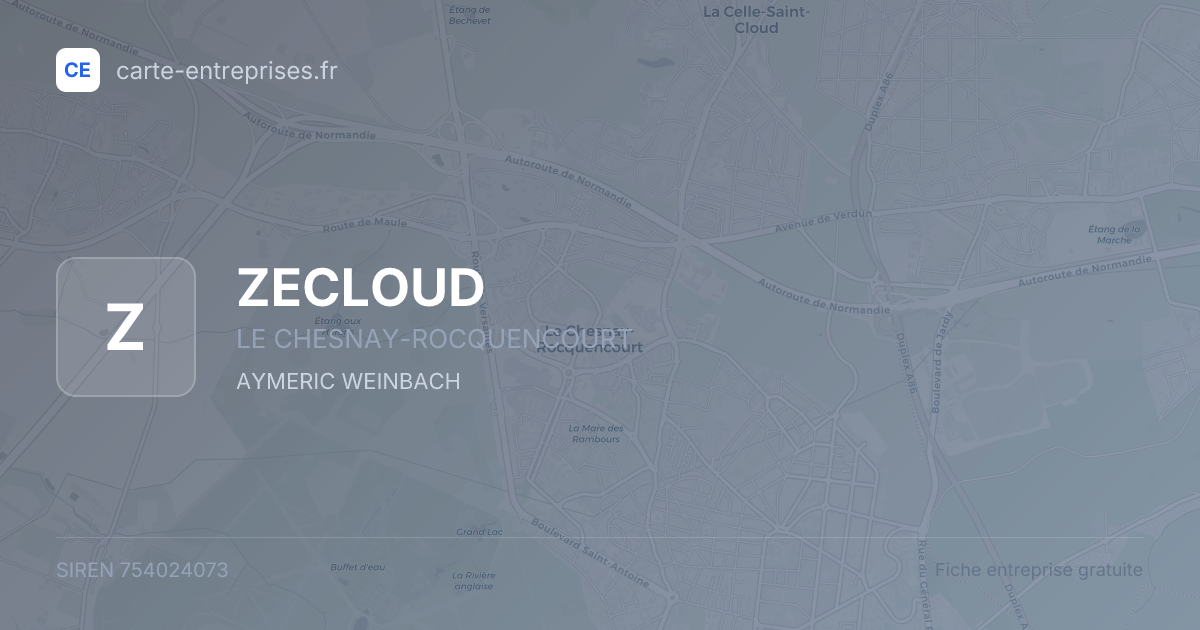 ZECLOUD — 754024073 — fiche entreprise