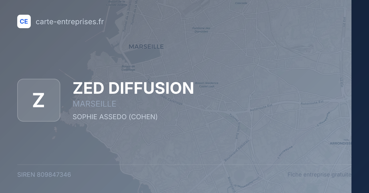ZED DIFFUSION — 809847346 — fiche entreprise