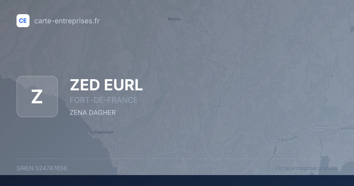 ZED EURL — 524747656 — fiche entreprise