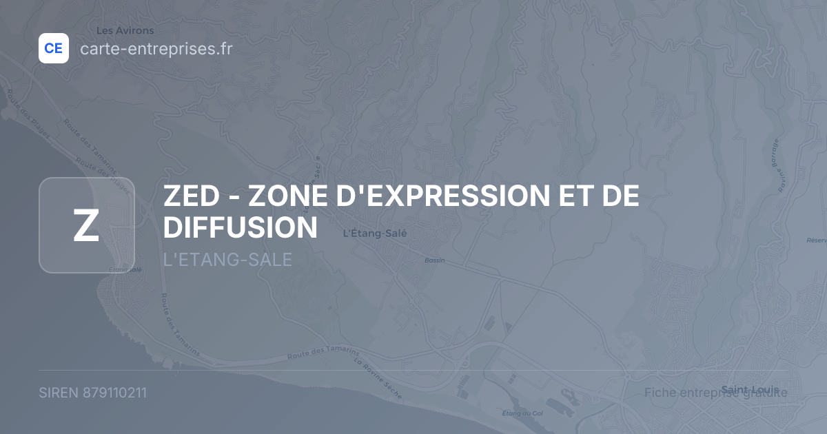 ZED - ZONE D'EXPRESSION ET DE DIFFUSION — 879110211 — fiche entreprise