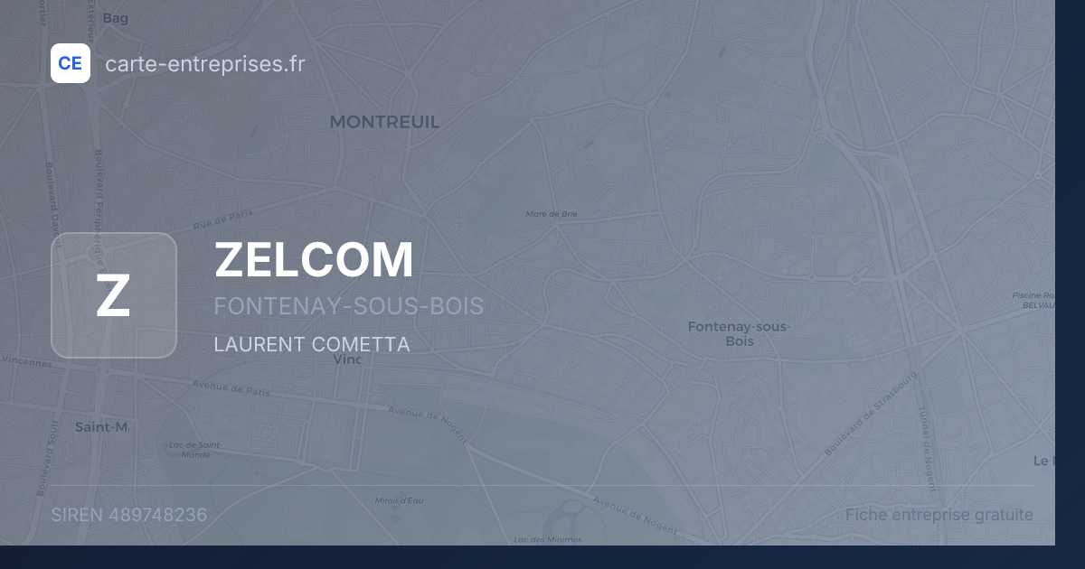 ZELCOM — 489748236 — fiche entreprise