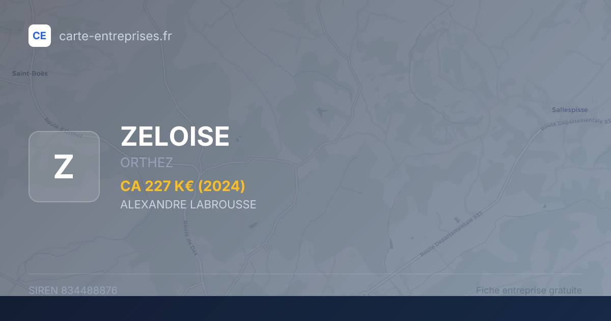 ZELOISE — 834488876 — fiche entreprise