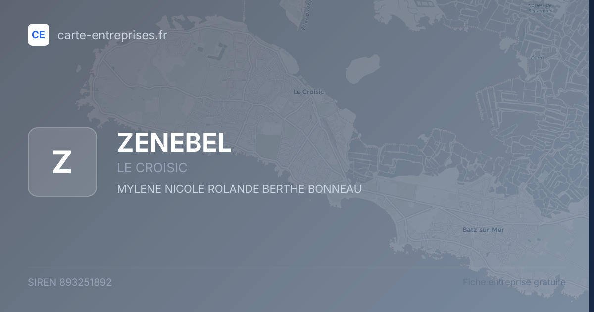 ZENEBEL — 893251892 — fiche entreprise