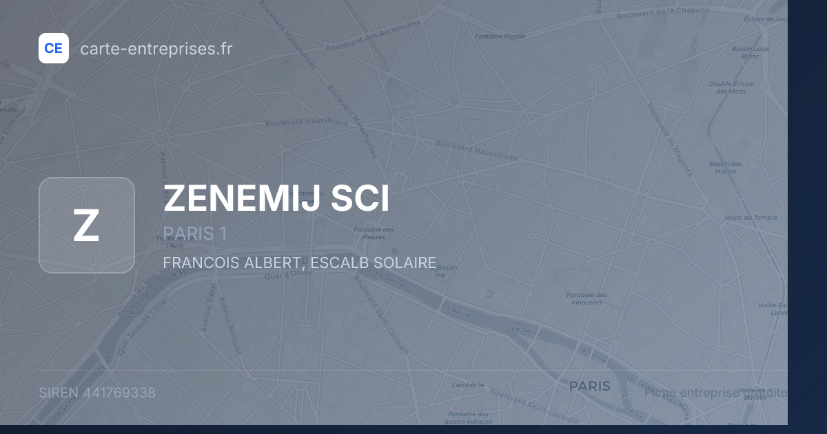 ZENEMIJ SCI — 441769338 — fiche entreprise