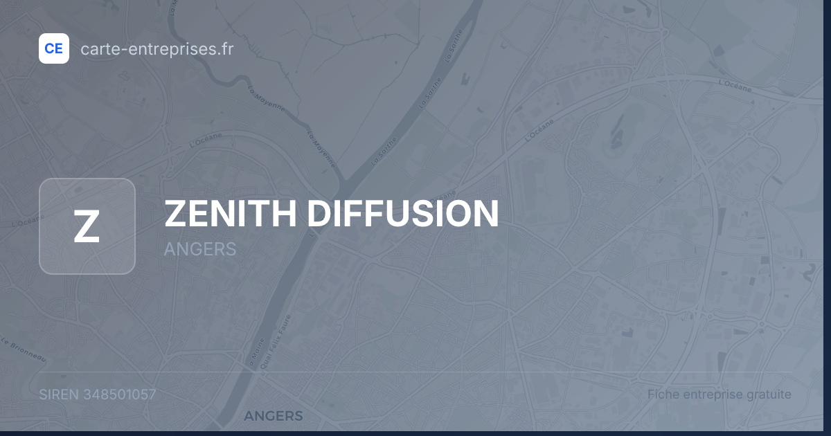 ZENITH DIFFUSION — 348501057 — fiche entreprise