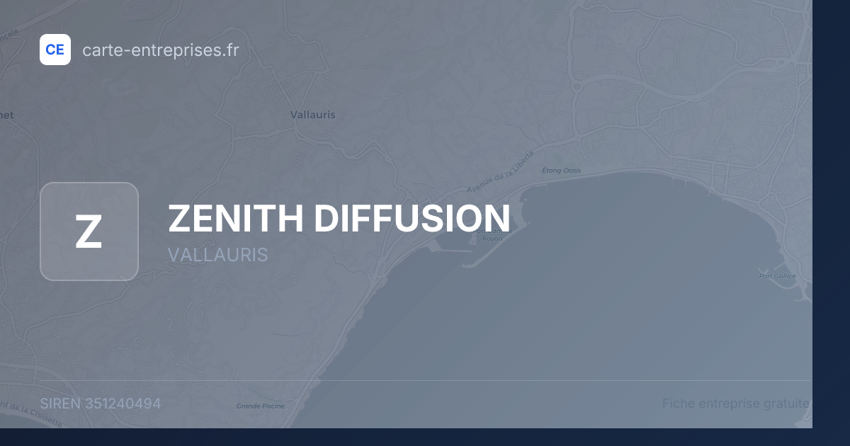 ZENITH DIFFUSION — 351240494 — fiche entreprise