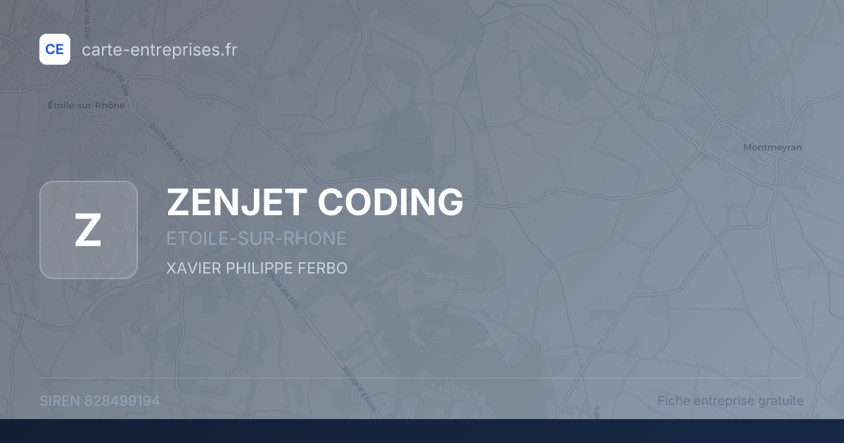 ZENJET CODING — 828499194 — fiche entreprise