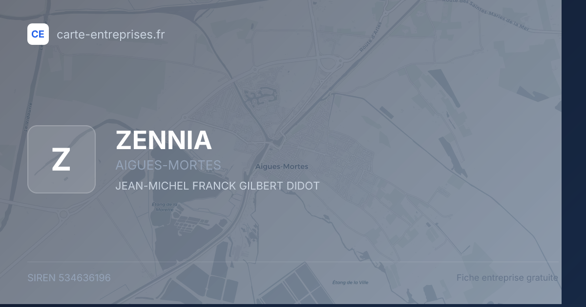 ZENNIA — 534636196 — fiche entreprise