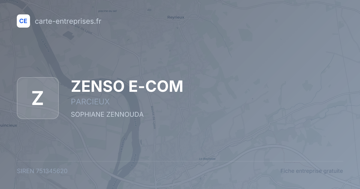 ZENSO E-COM — 751345620 — fiche entreprise