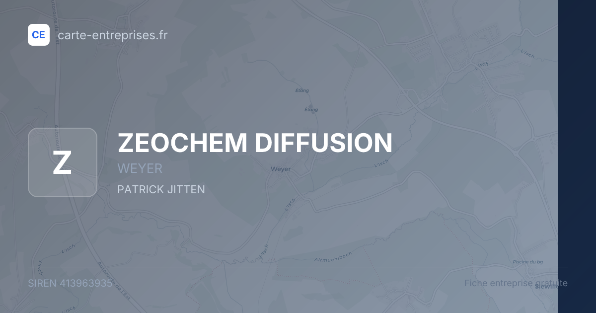 ZEOCHEM DIFFUSION — 413963935 — fiche entreprise