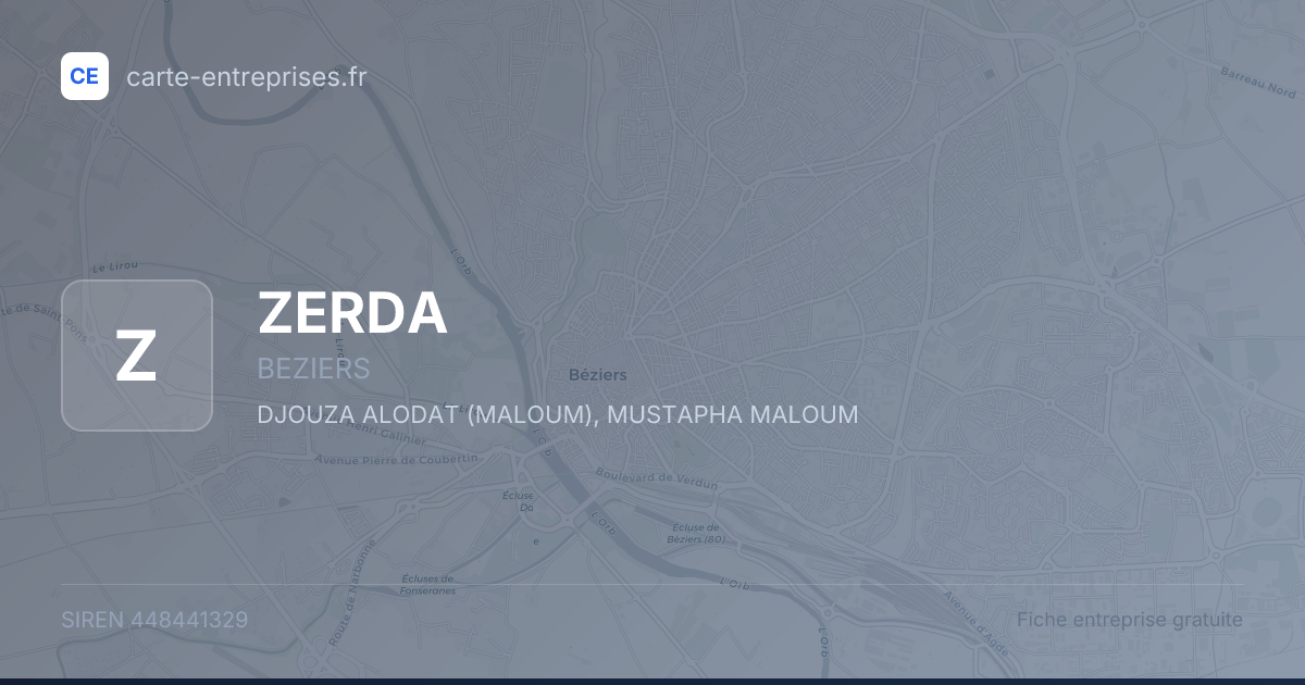 ZERDA — 448441329 — fiche entreprise