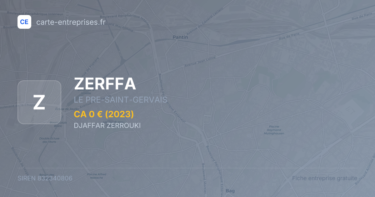 ZERFFA — 832340806 — fiche entreprise