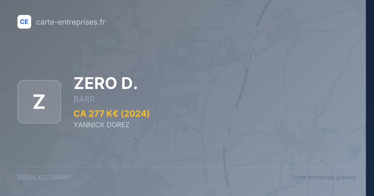 ZERO D. — 422754481 — fiche entreprise