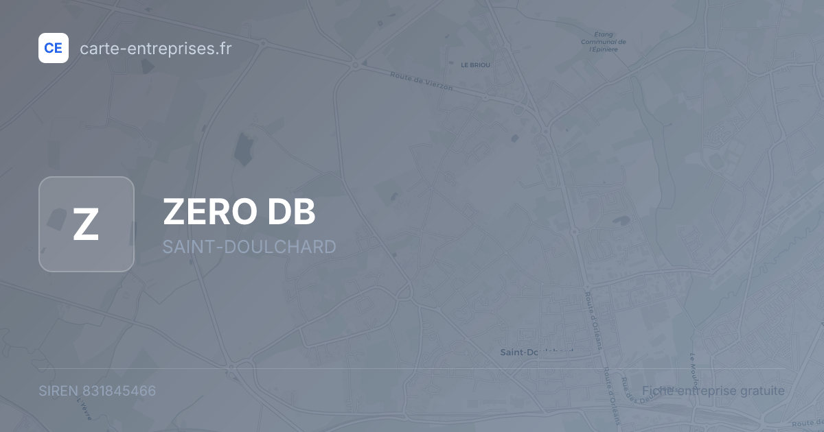 ZERO DB — 831845466 — fiche entreprise