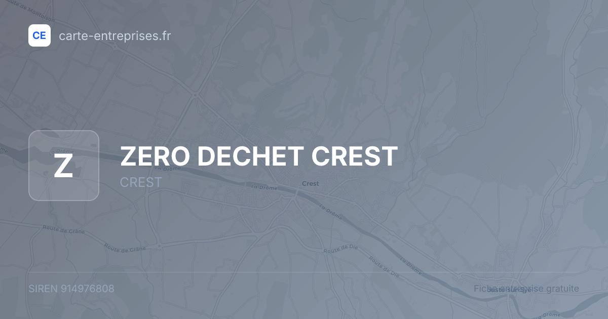 ZERO DECHET CREST — 914976808 — fiche entreprise
