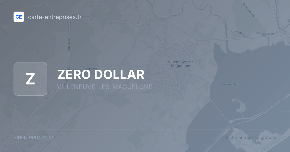 ZERO DOLLAR — 990472185 — fiche entreprise