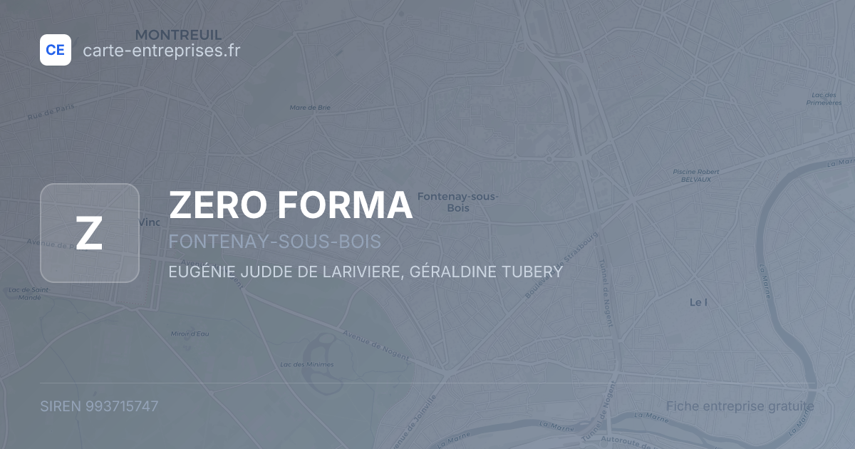 ZERO FORMA — 993715747 — fiche entreprise