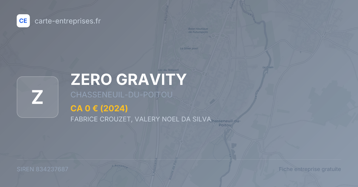 ZERO GRAVITY — 834237687 — fiche entreprise