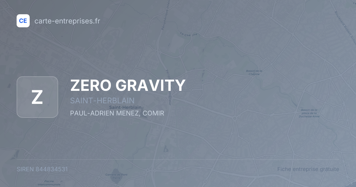 ZERO GRAVITY — 844834531 — fiche entreprise