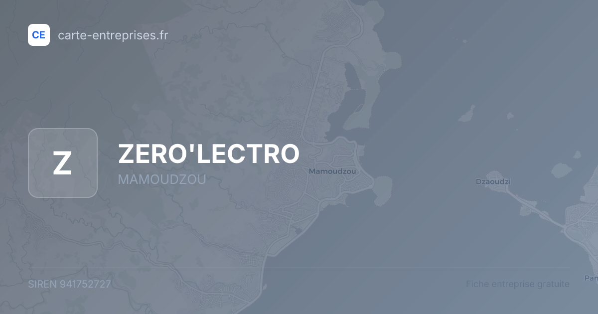 ZERO'LECTRO — 941752727 — fiche entreprise