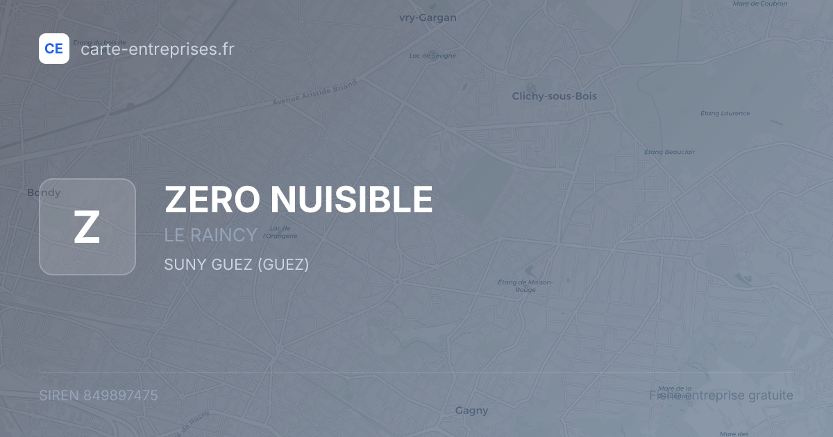 ZERO NUISIBLE — 849897475 — fiche entreprise