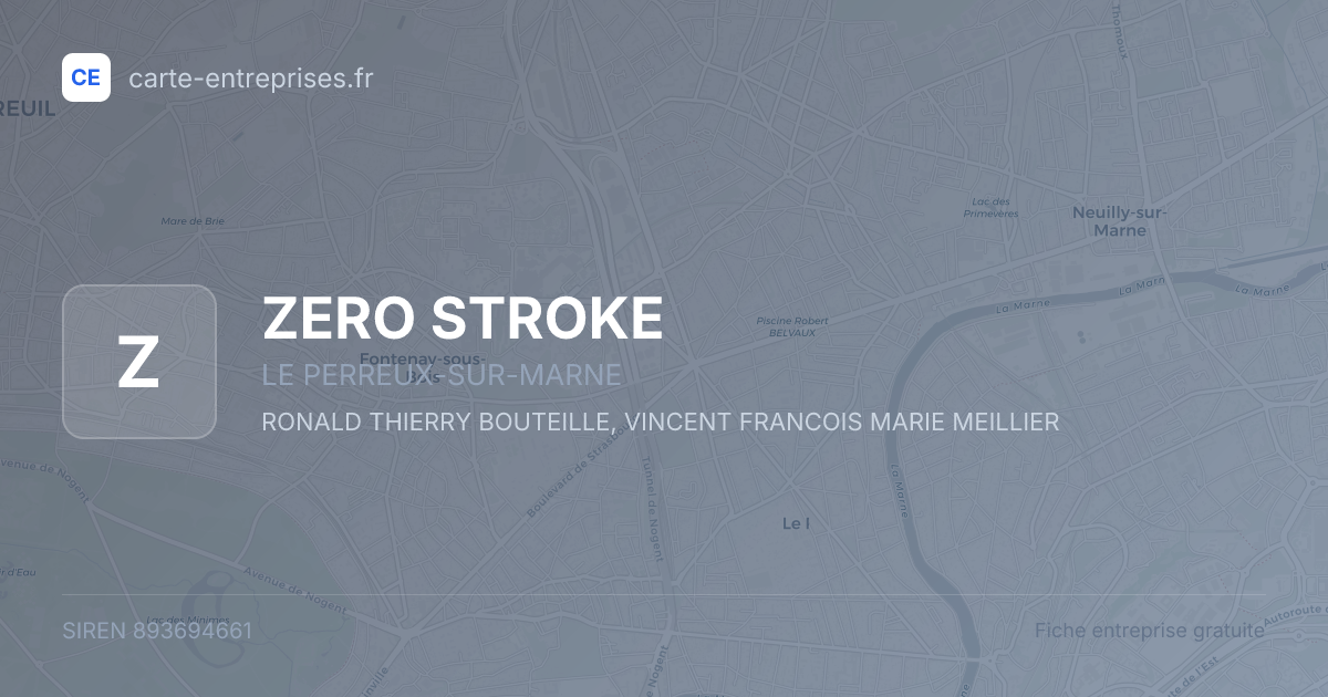 ZERO STROKE — 893694661 — fiche entreprise