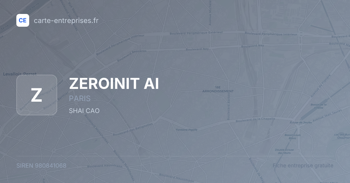 ZEROINIT AI — 980841068 — fiche entreprise