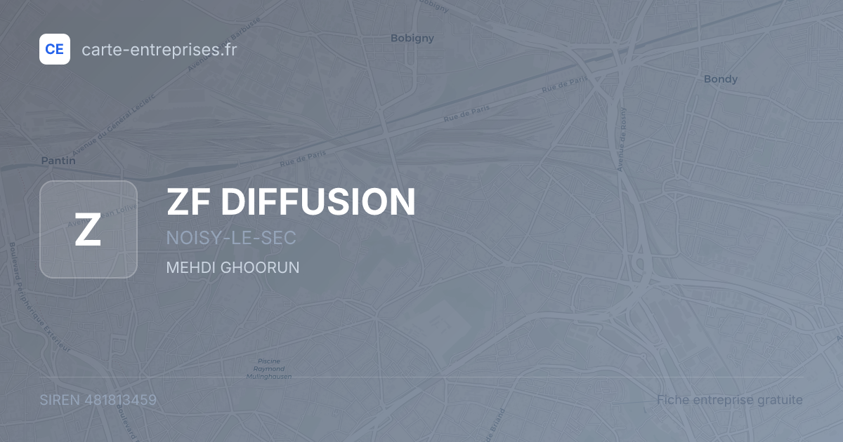 ZF DIFFUSION — 481813459 — fiche entreprise