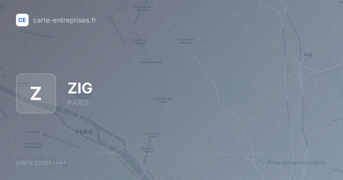 ZIG — 320852494 — fiche entreprise