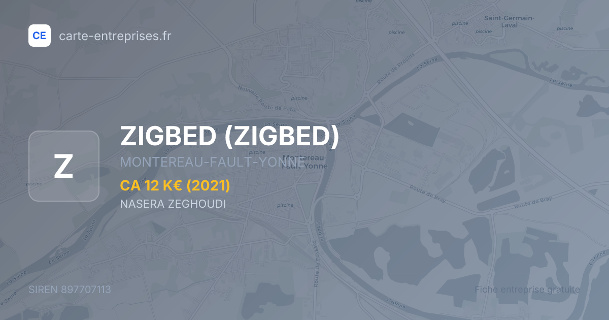 ZIGBED — 897707113 — fiche entreprise