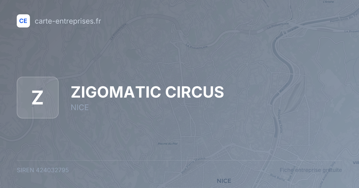 ZIGOMATIC CIRCUS — 424032795 — fiche entreprise