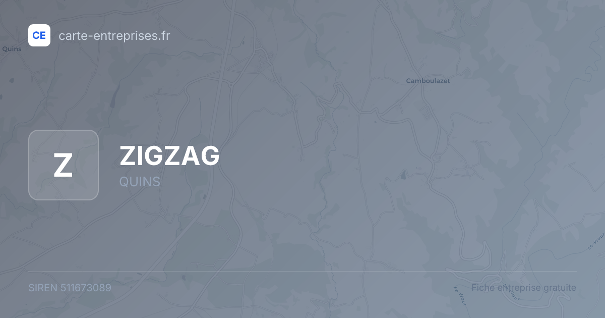 ZIGZAG — 511673089 — fiche entreprise