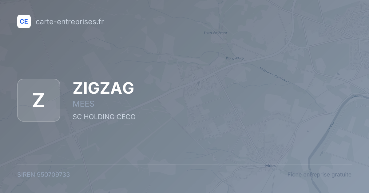 ZIGZAG — 950709733 — fiche entreprise