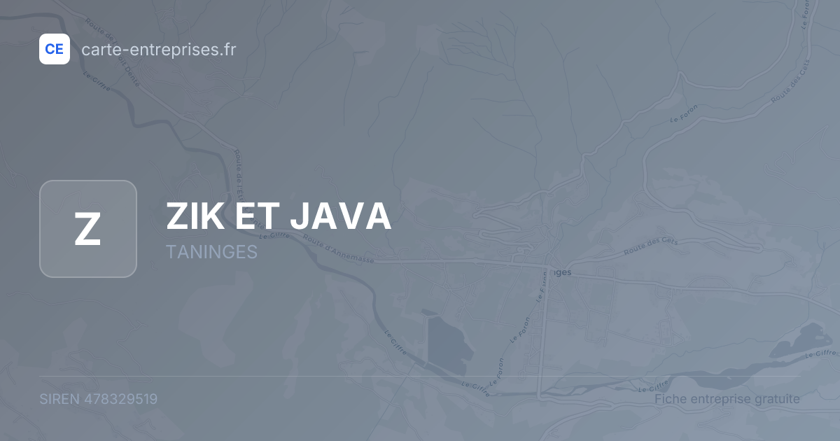 ZIK ET JAVA — 478329519 — fiche entreprise