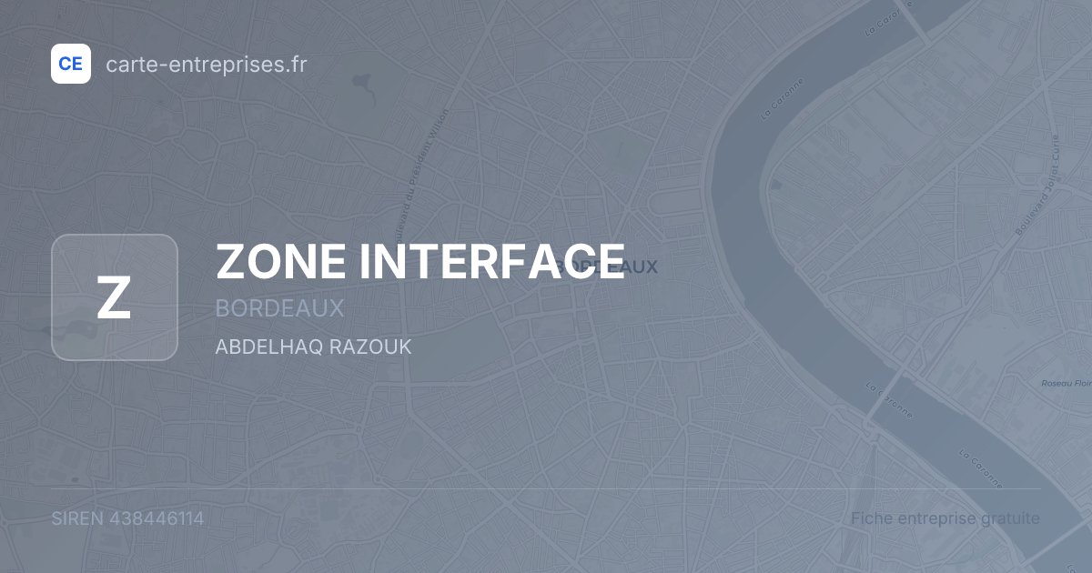 ZONE INTERFACE — 438446114 — fiche entreprise