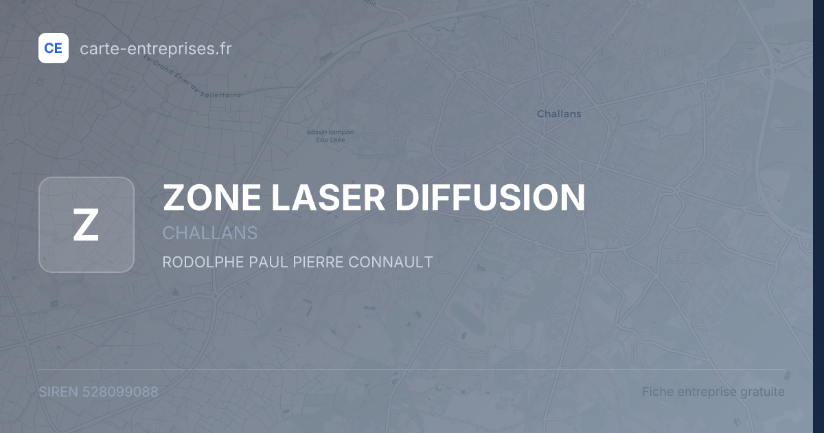 ZONE LASER DIFFUSION — 528099088 — fiche entreprise
