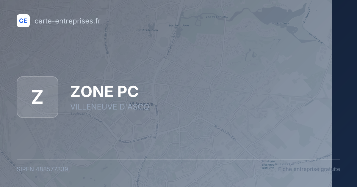 ZONE PC — 488577339 — fiche entreprise