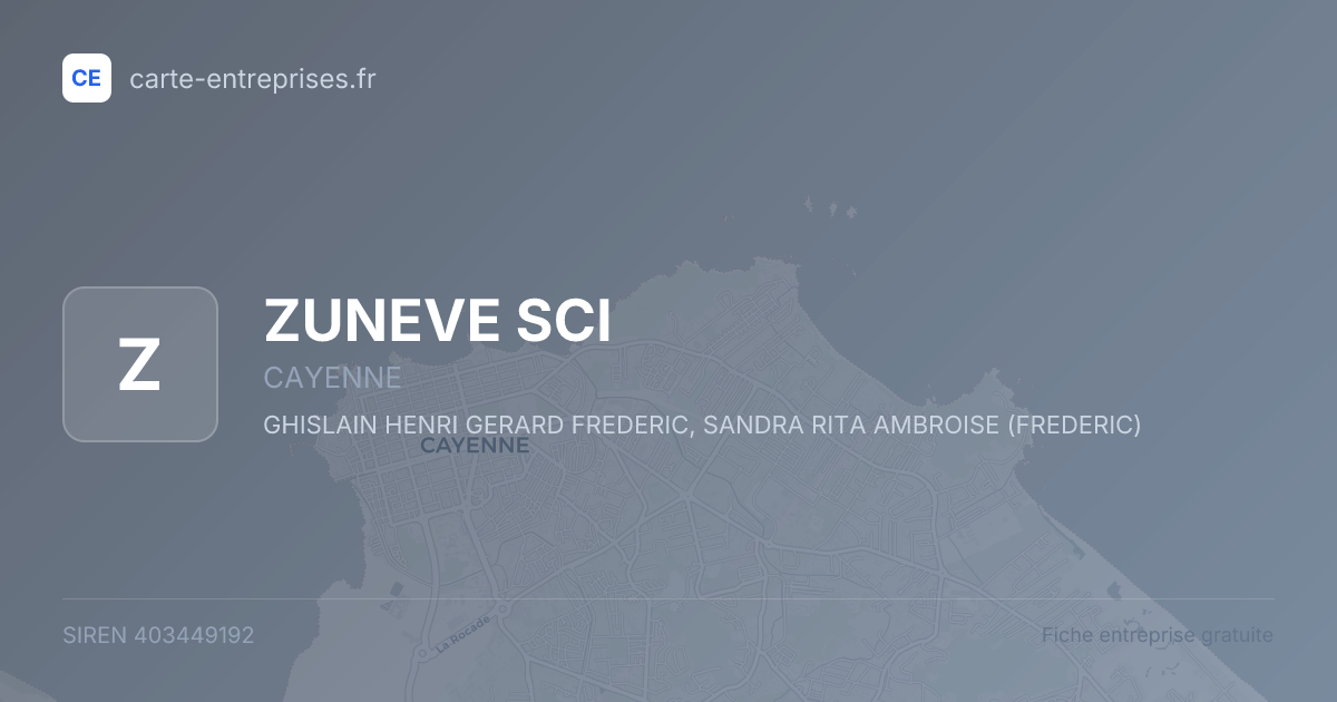 ZUNEVE SCI — 403449192 — fiche entreprise