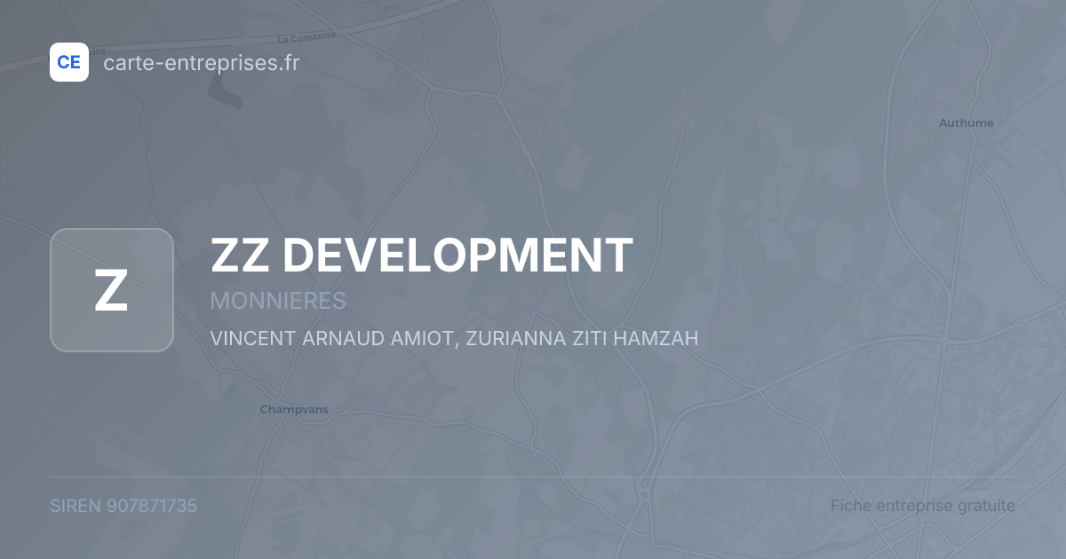 ZZ DEVELOPMENT — 907871735 — fiche entreprise